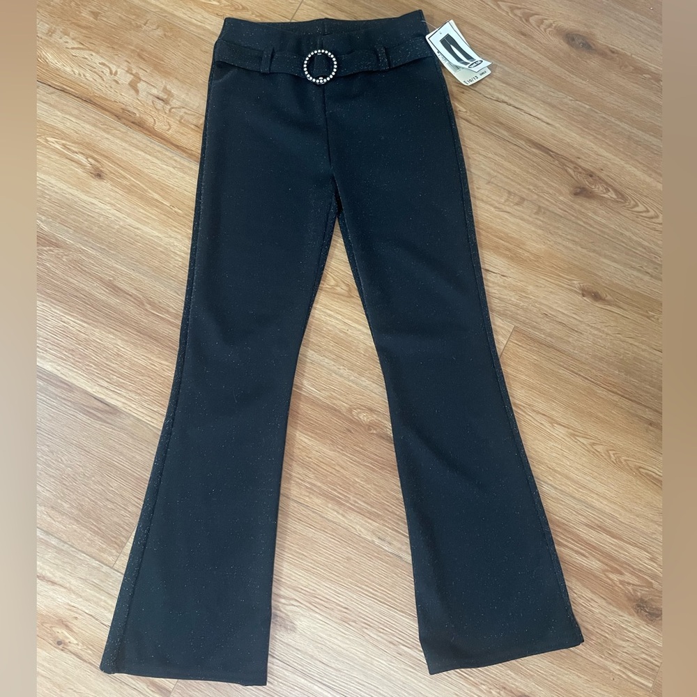 NWT vintage Basic Editions sparkly girl’s pants, size L